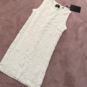 Kooples crochet dress size 2 beige